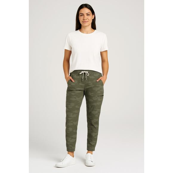 Vuori Women’s Ripstop Drawstring Green Camo Jogger Pants (M) Hiking Outdoors - Picture 1 of 6